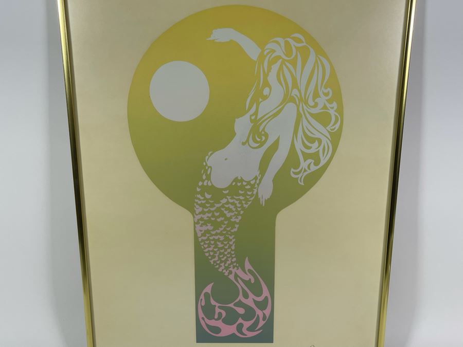 Bob Boreman Hand Signed Artist Proof Mermaid Print Framed 18 X 24 [Photo 3]