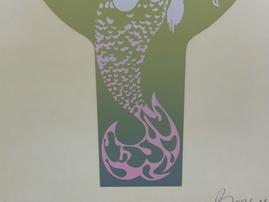 Bob Boreman Hand Signed Artist Proof Mermaid Print Framed 18 X 24 [Photo 7]