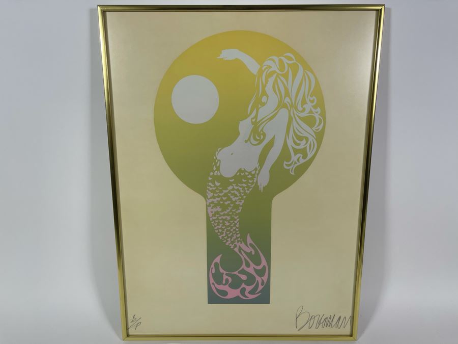 Bob Boreman Hand Signed Artist Proof Mermaid Print Framed 18 X 24 [Photo 2]