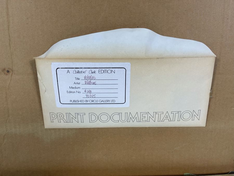 Judith Bledsoe Hand Signed Limited Edition Framed Print Titled Whales 10.5 X 15 [Photo 11]