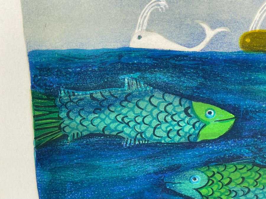 Judith Bledsoe Hand Signed Limited Edition Framed Print Titled Whales 10.5 X 15 [Photo 6]