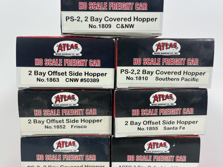 Collection Of Nine Atlas Ho Scale Freight Cars Trains - See Photos For Trains [Photo 11]