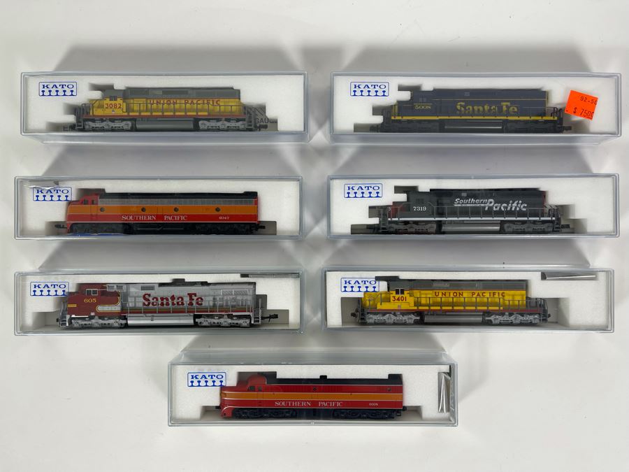 Set Of Seven Kato Precision Railroad Models Trains See Photos 5 3/8' [Photo 4]