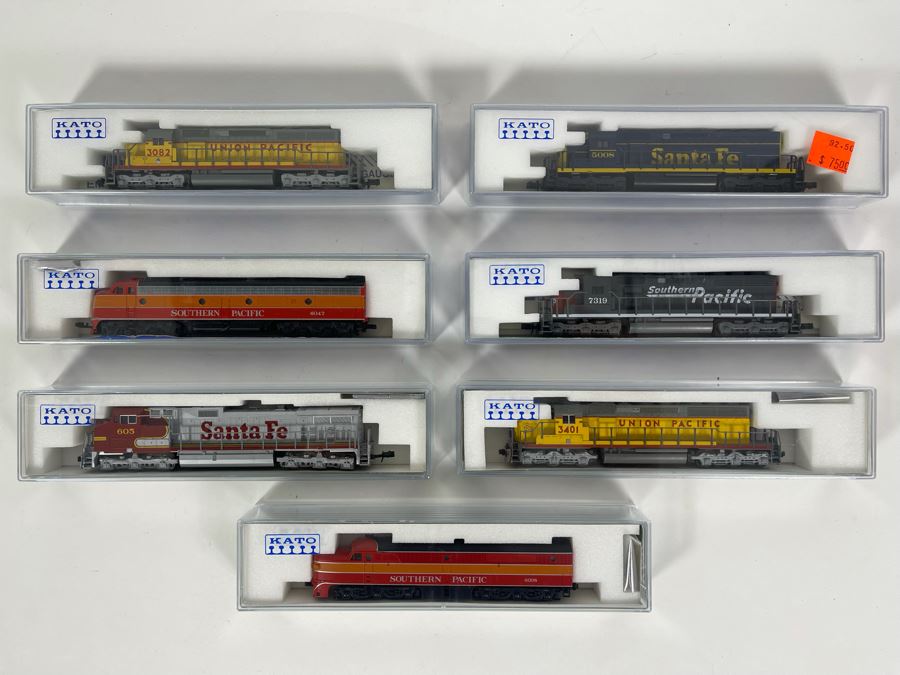 Set Of Seven Kato Precision Railroad Models Trains See Photos 5 3/8' [Photo 3]