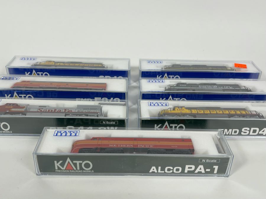 Set Of Seven Kato Precision Railroad Models Trains See Photos 5 3/8' [Photo 12]