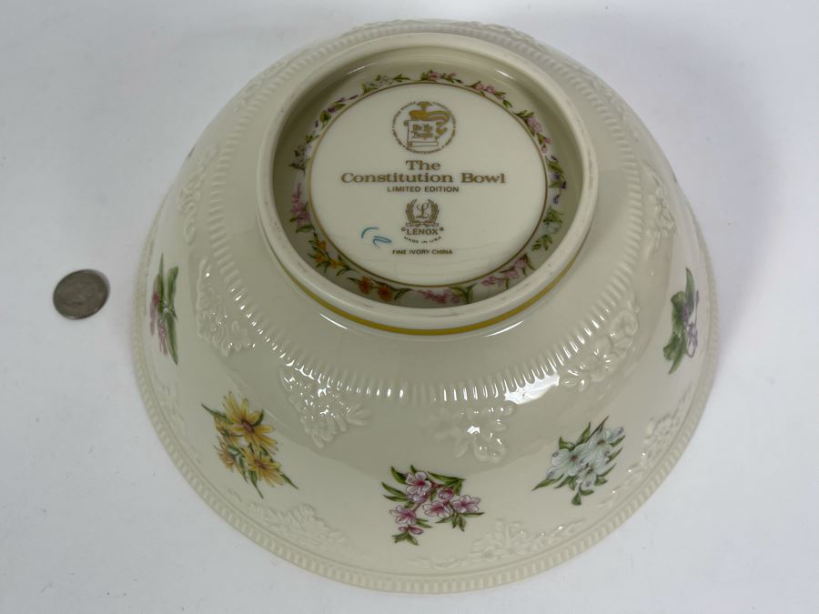 Limited Edition The Constitution Bowl By Lenox Fine Ivory China 10.5R X 4H [Photo 4]