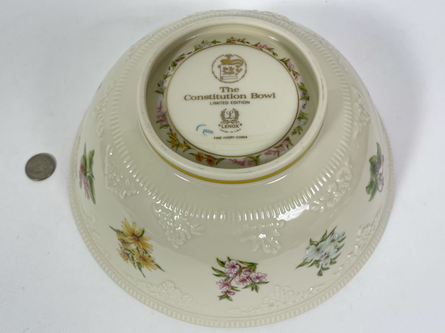 Limited Edition The Constitution Bowl By Lenox Fine Ivory China 10.5R X 4H [Photo 1]