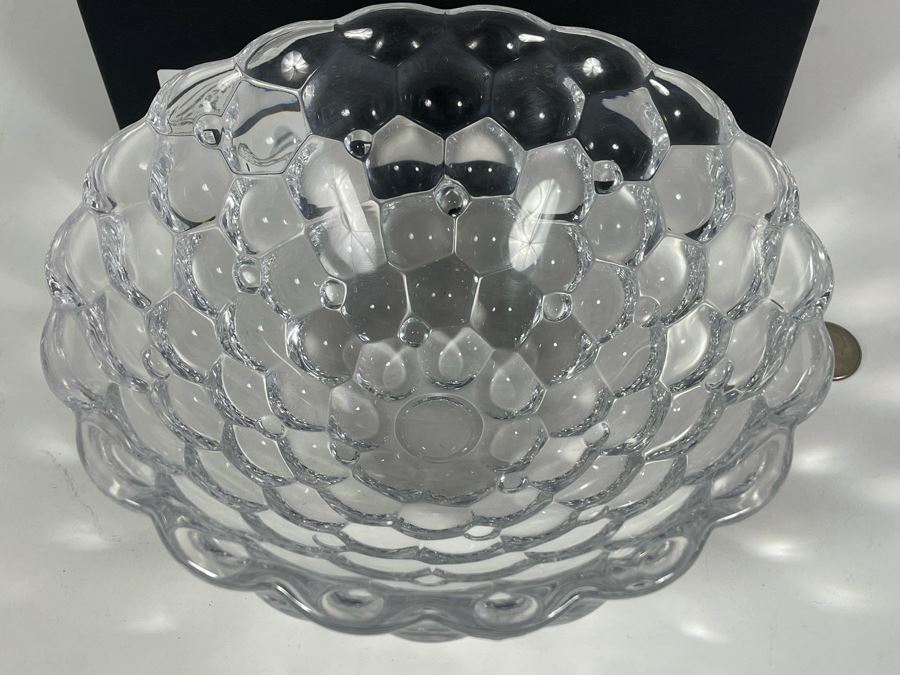 Orrefors Hallon Raspberry Bowl By Anne Nilsson Made In Sweden With Box 8.25R X 4H [Photo 3]