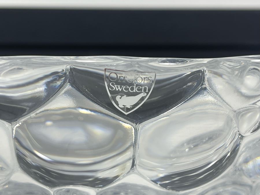 Orrefors Hallon Raspberry Bowl By Anne Nilsson Made In Sweden With Box 8.25R X 4H [Photo 9]