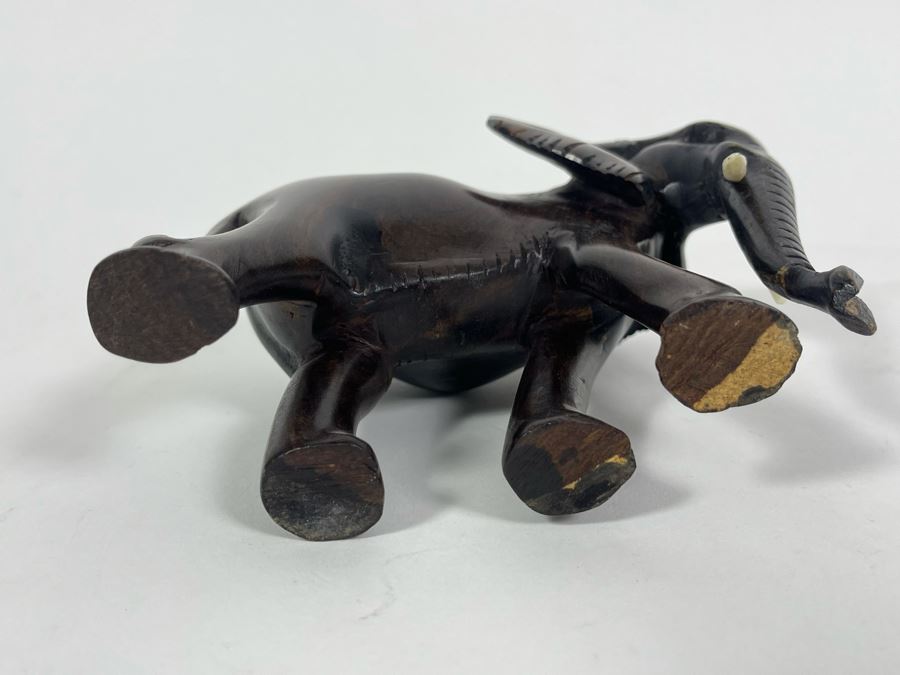 Carved Wooden Elephant Figurine 5.5W X 3D X 4.5H [Photo 8]