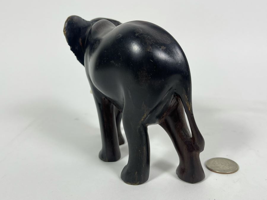 Carved Wooden Elephant Figurine 5.5W X 3D X 4.5H [Photo 7]