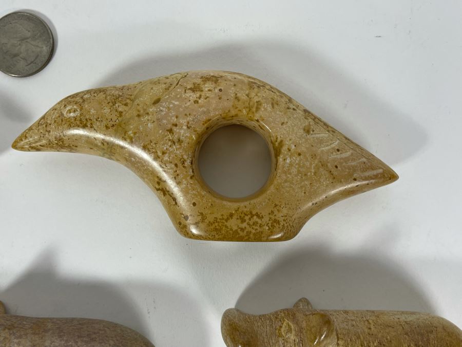 Collection Of African Carved Stone Animal Napkin Rings [Photo 9]