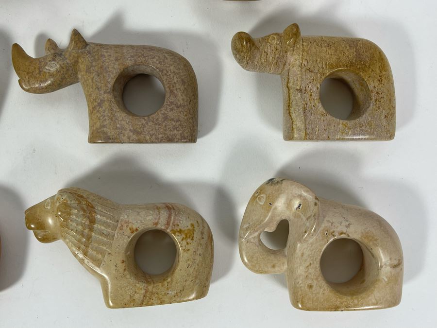 Collection Of African Carved Stone Animal Napkin Rings [Photo 6]