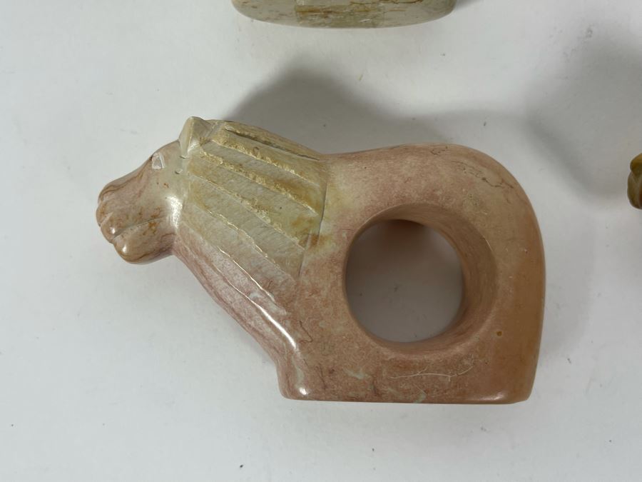 Collection Of African Carved Stone Animal Napkin Rings [Photo 4]