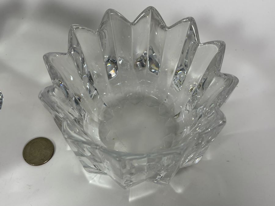 Pair Of Crystal Bowls - Right Is Orrefors Sweden 6W And 4.5W [Photo 7]