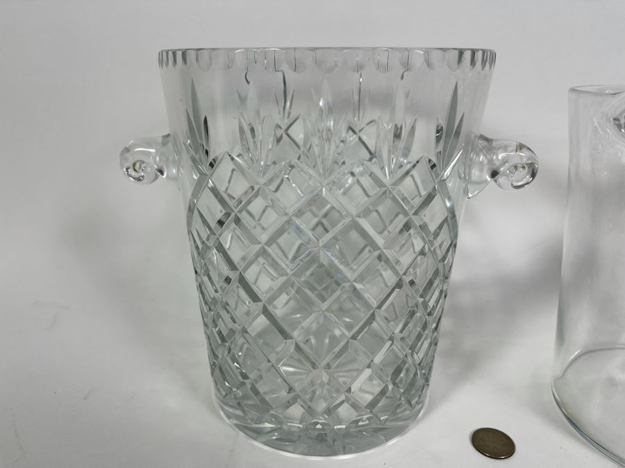 Orrefors Sweden Crystal Ice Bucket 8H (R) And Large Crystal Ice Bucket 8.5H [Photo 7]