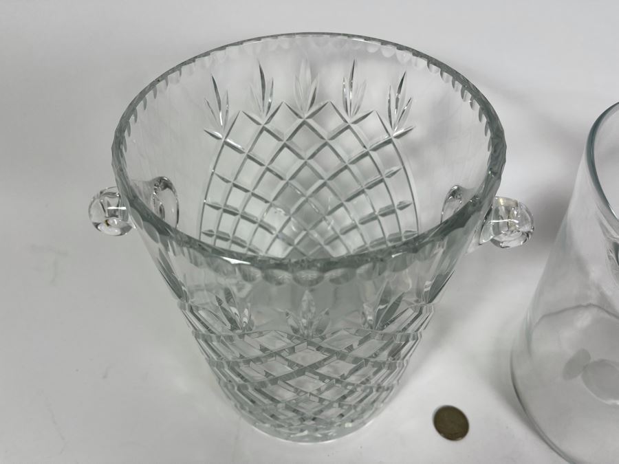 Orrefors Sweden Crystal Ice Bucket 8H (R) And Large Crystal Ice Bucket 8.5H [Photo 8]