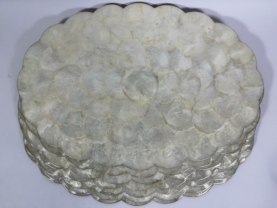 Eight Shell-Craft Capiz Shell Placemats 19W X 13D [Photo 3]
