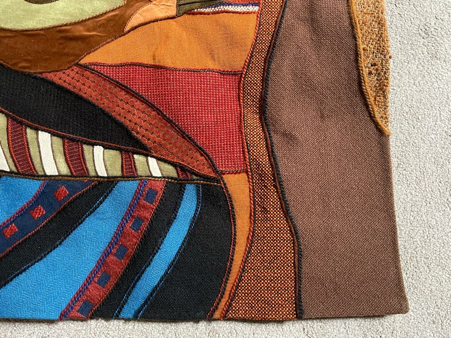 Helen Webber San Francisco Signed Wall Tapestry Artwork Of Bird 1980 46.5 X 51 [Photo 11]