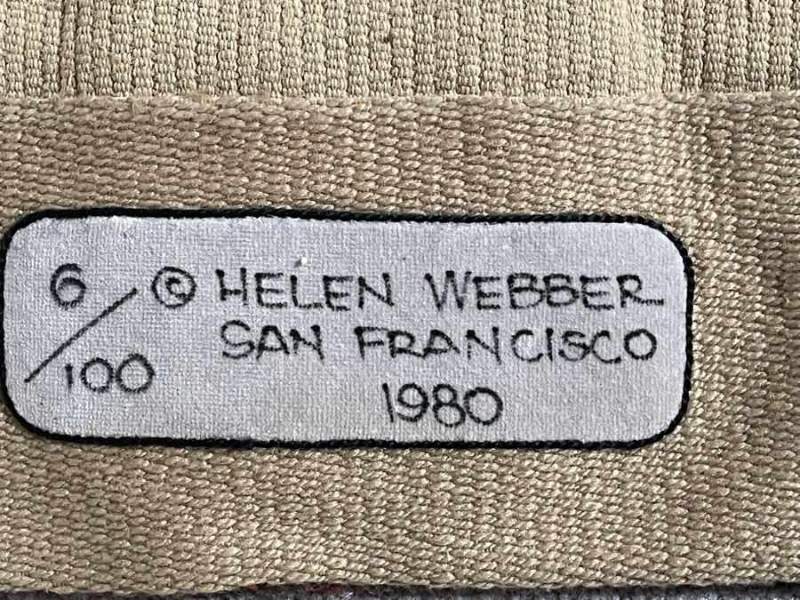 Helen Webber San Francisco Signed Wall Tapestry Artwork Of Bird 1980 46.5 X 51 [Photo 15]