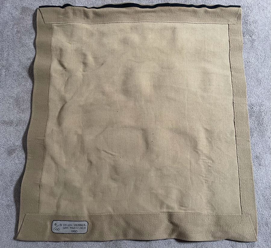 Helen Webber San Francisco Signed Wall Tapestry Artwork Of Bird 1980 46.5 X 51 [Photo 13]