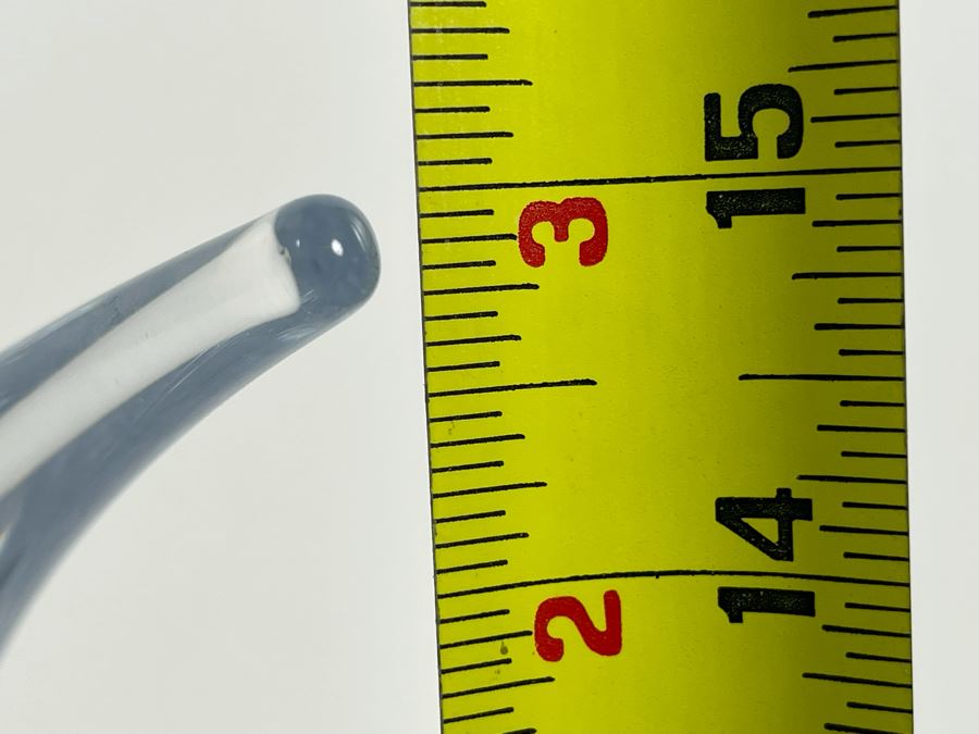 Pair Of Signed Marcolin Swedish Modern Art Crystal Sculptures 15H And 9.5H (See Photos For Several Chips On Base Of Each Sculpture) [Photo 23]