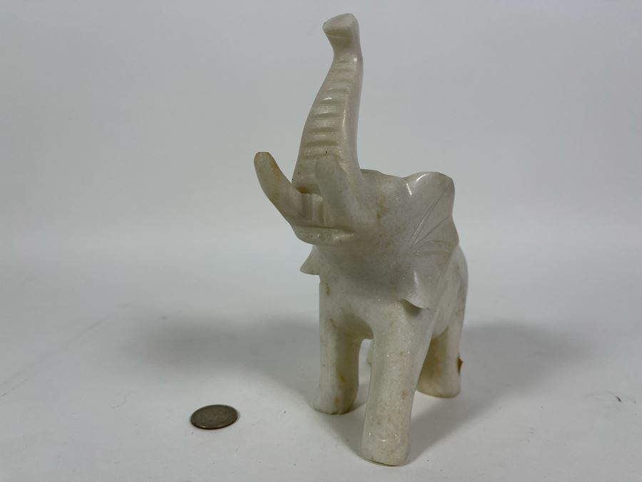 Carved Marble Elephant Figurine 6W X 3.5D X 8H [Photo 7]