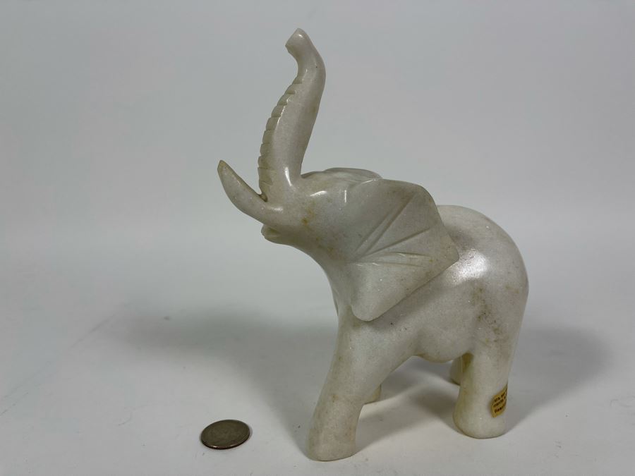 Carved Marble Elephant Figurine 6W X 3.5D X 8H [Photo 6]