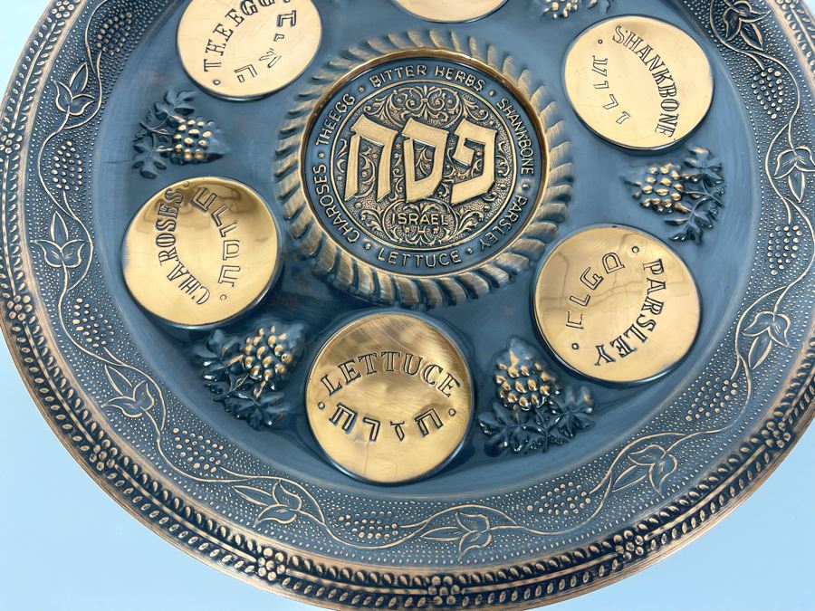 Pair Of Embossed Metal Plates Wall Plaques From Israel 11.5R [Photo 7]