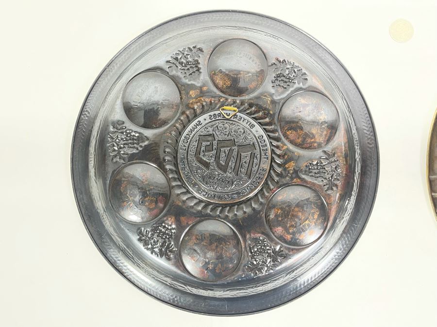 Pair Of Embossed Metal Plates Wall Plaques From Israel 11.5R [Photo 11]