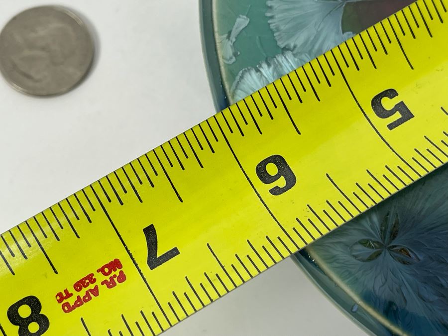 Signed Pottery Vase Floral Display Frog 6W X 1.5H [Photo 7]