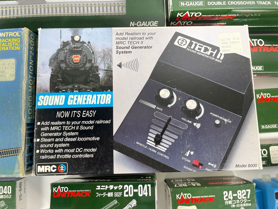 Large Collection Of Kato Train Accessories (Mainly Train Tracks), MRC Tech II Model Train Controller And MRC Tech II Sound Generator [Photo 5]