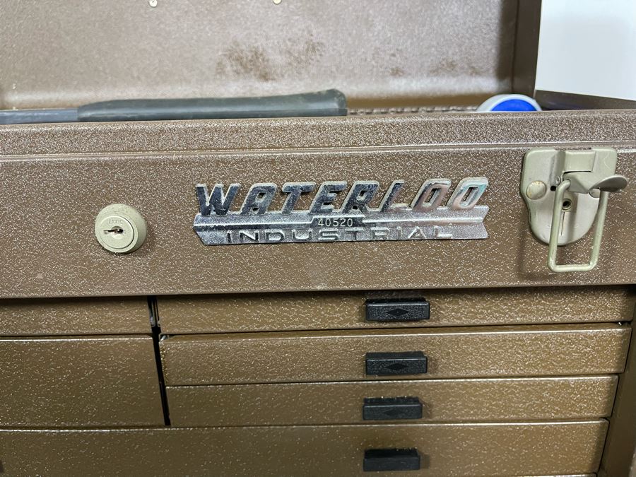 Waterloo Industrial Machinist Toolbox Loaded With Tools Including Snap-On, Craftsman, Mercedes-Benz Wrenches 21W X 9D X 13.5H - See Photos [Photo 27]