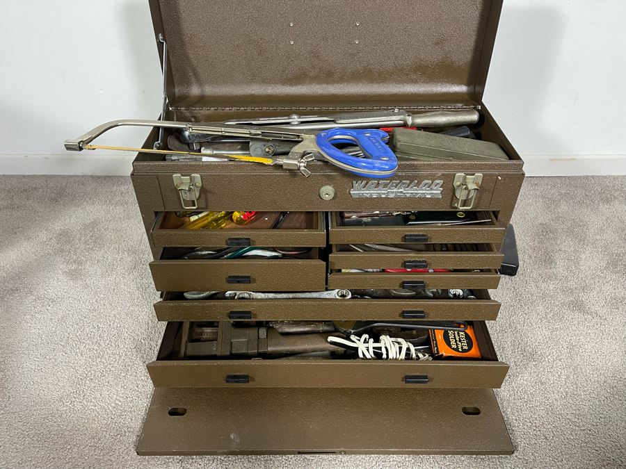 Waterloo Industrial Machinist Toolbox Loaded With Tools Including Snap-On, Craftsman 21W X 9D X 13.5H - See Photos [Photo 3]