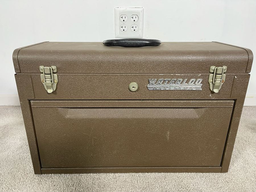 Waterloo Industrial Machinist Toolbox Loaded With Tools Including Snap-On, Craftsman 21W X 9D X 13.5H - See Photos [Photo 2]