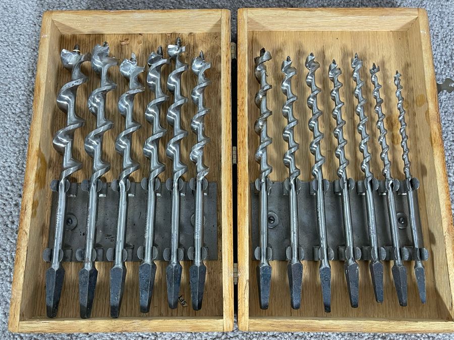 Irwin Auger Drill Bit Set With Wooden Box