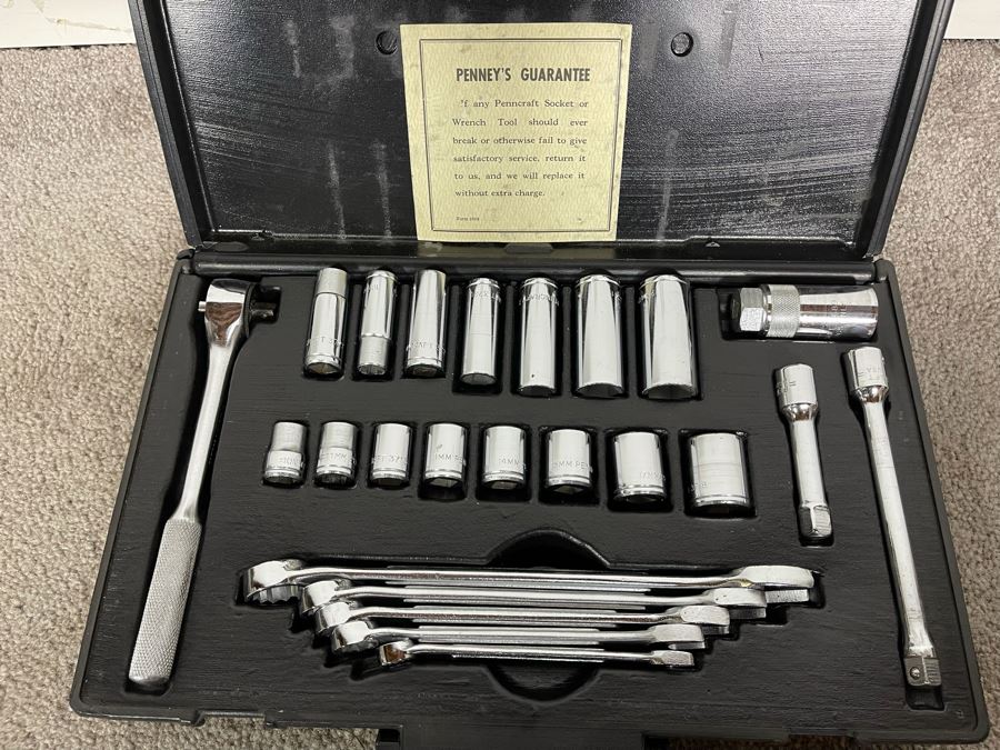 Vintage New Old Stock Penncraft Socket Wrench Tool Set J.C. Penny [Photo 2]