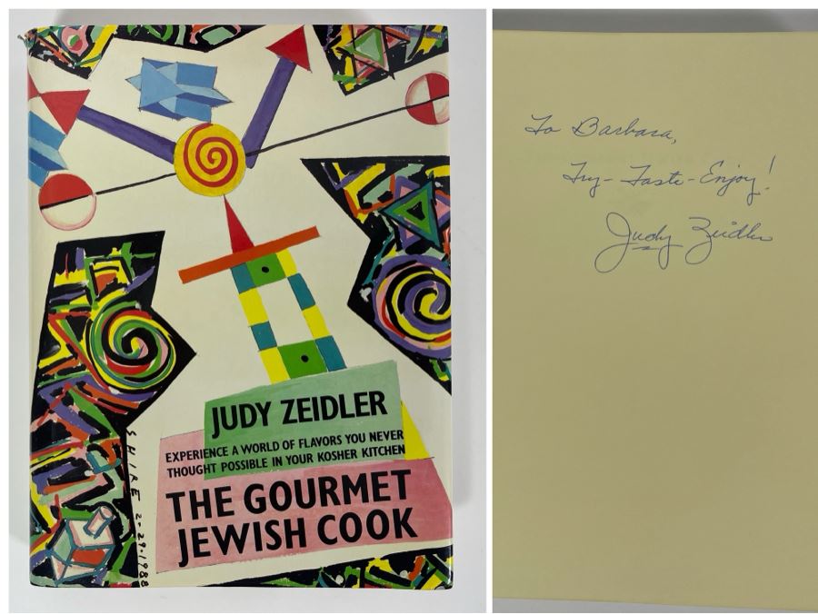 Signed Book The Gourmet Jewish Cook By Judy Zeidler [Photo 1]