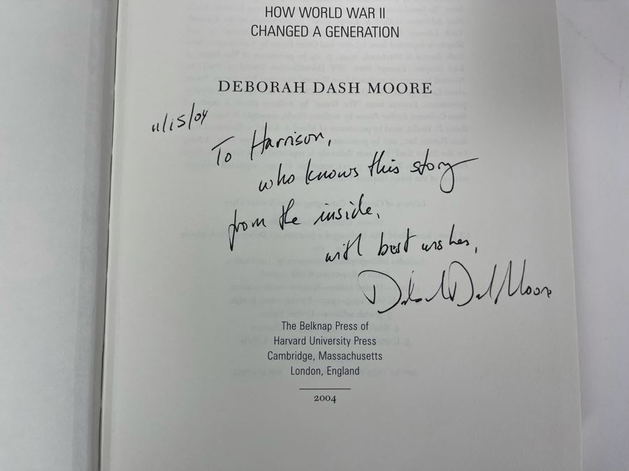 Signed Book GI Jews How World War II Changed A Generation By Deborah Dash Moore [Photo 6]
