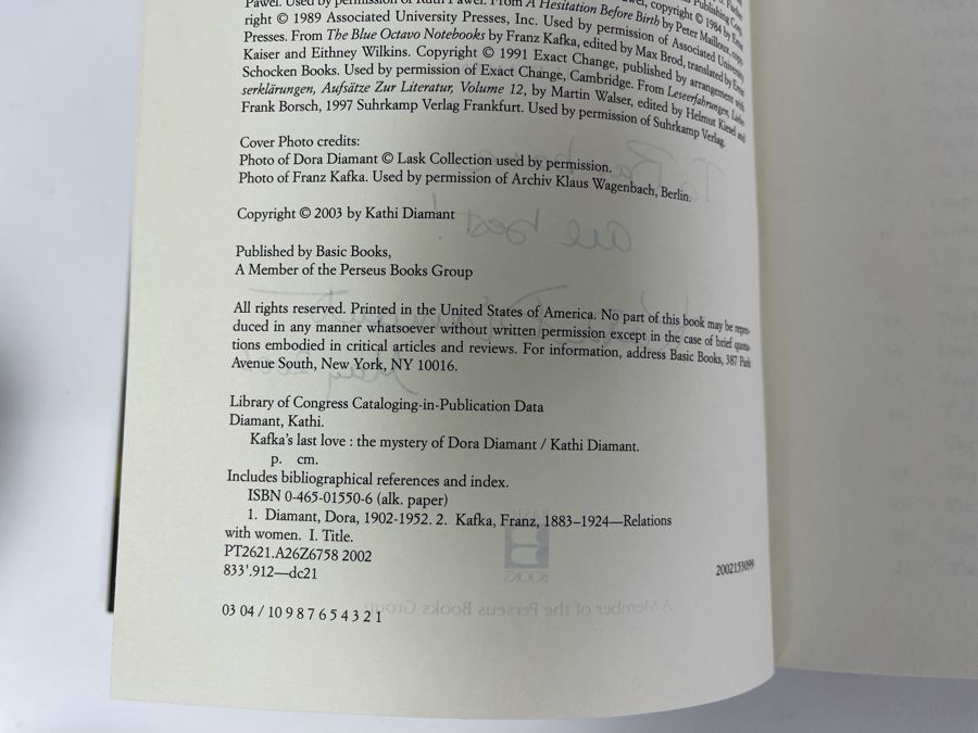 Signed Book Kafka's Last Love By Kathi Diamant [Photo 8]