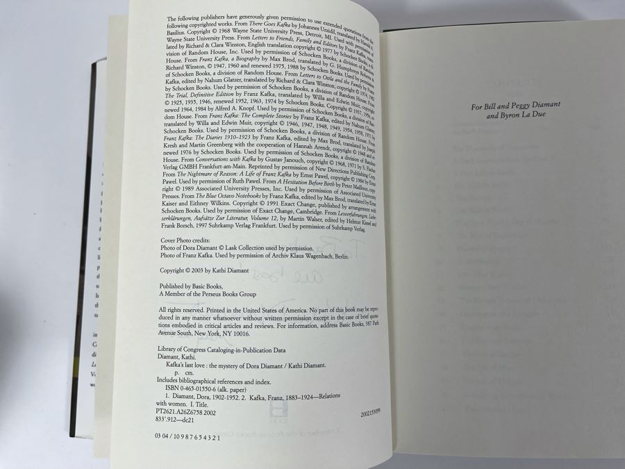 Signed Book Kafka's Last Love By Kathi Diamant [Photo 7]