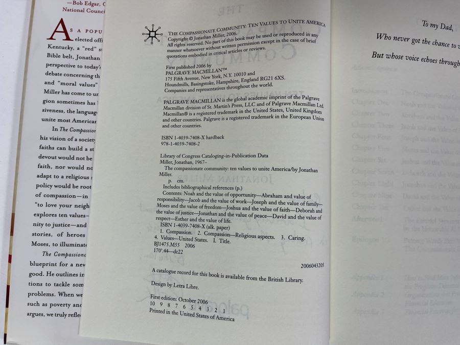 Signed First Edition Book The Compassionate Community By Jonathan Miller [Photo 6]