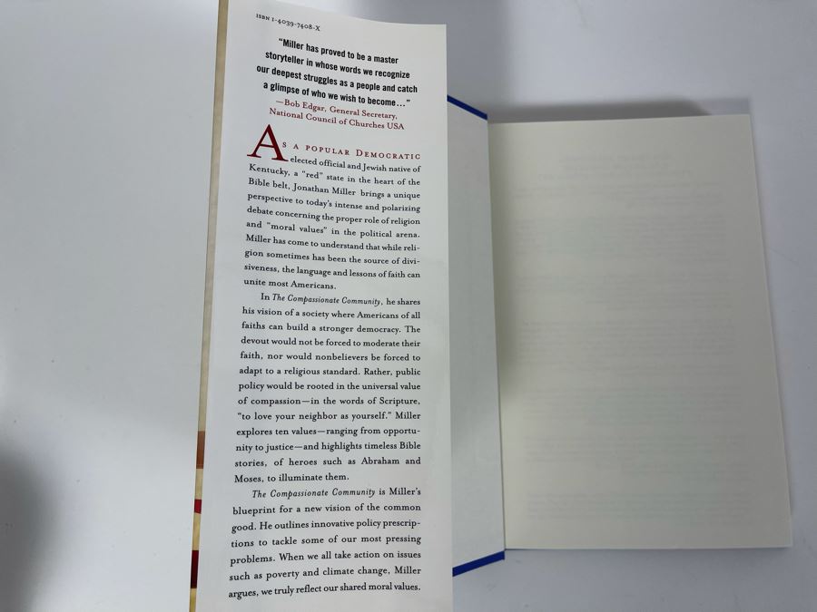 Signed First Edition Book The Compassionate Community By Jonathan Miller [Photo 3]