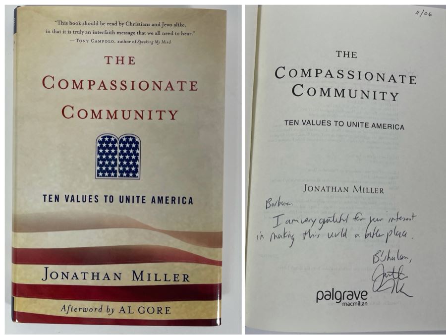 Signed First Edition Book The Compassionate Community By Jonathan Miller [Photo 1]