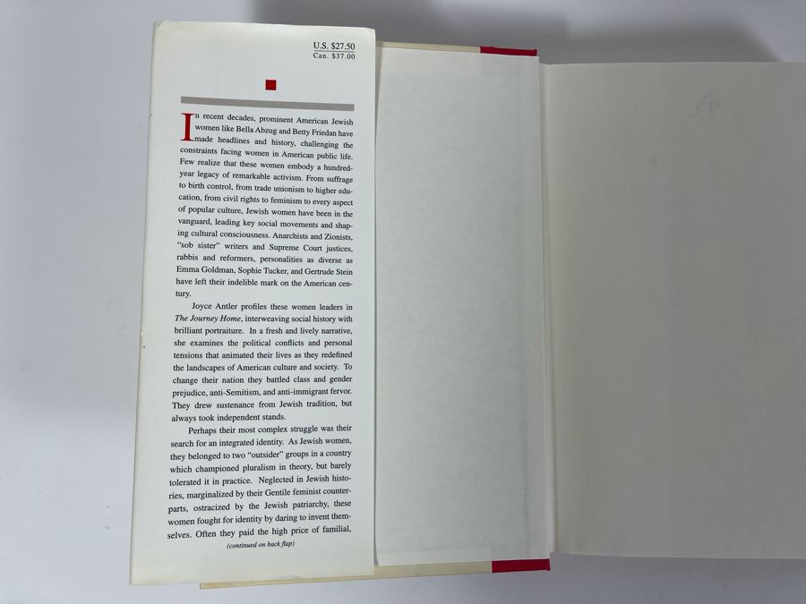 Signed Book The Journey Home: Jewish Women And The American Century By Joyce Antler [Photo 3]
