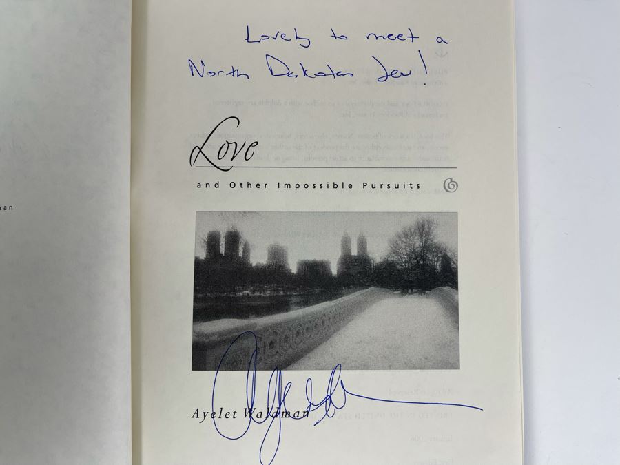 Signed First Edition Book Love And Other Impossible Pursuits By Ayelet Waldman [Photo 5]