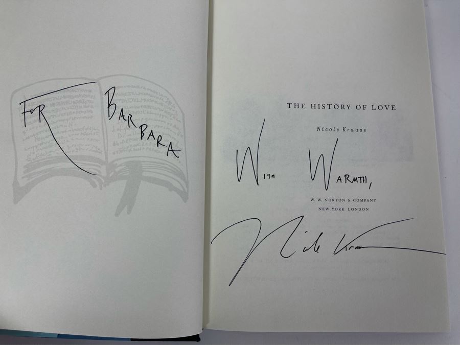 Signed First Edition Book The History Of Love By Nicole Krauss [Photo 4]
