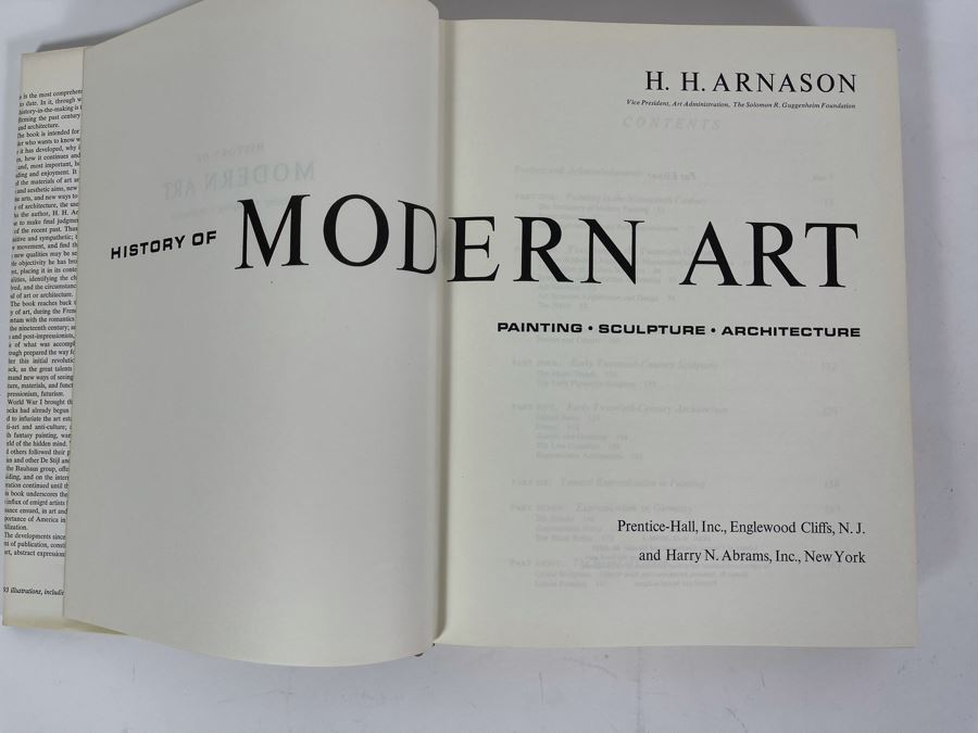 First Edition H. H. Arnason History Of Modern Art Book