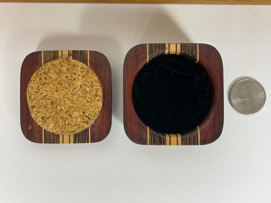Pair Of Handmade Wooden Boxes 11.5W X 4.5D X 3H, 2.5W X 1.75H [Photo 6]