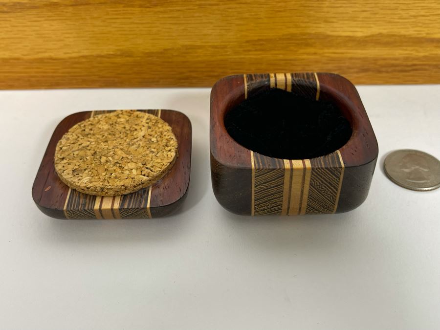 Pair Of Handmade Wooden Boxes 11.5W X 4.5D X 3H, 2.5W X 1.75H [Photo 7]